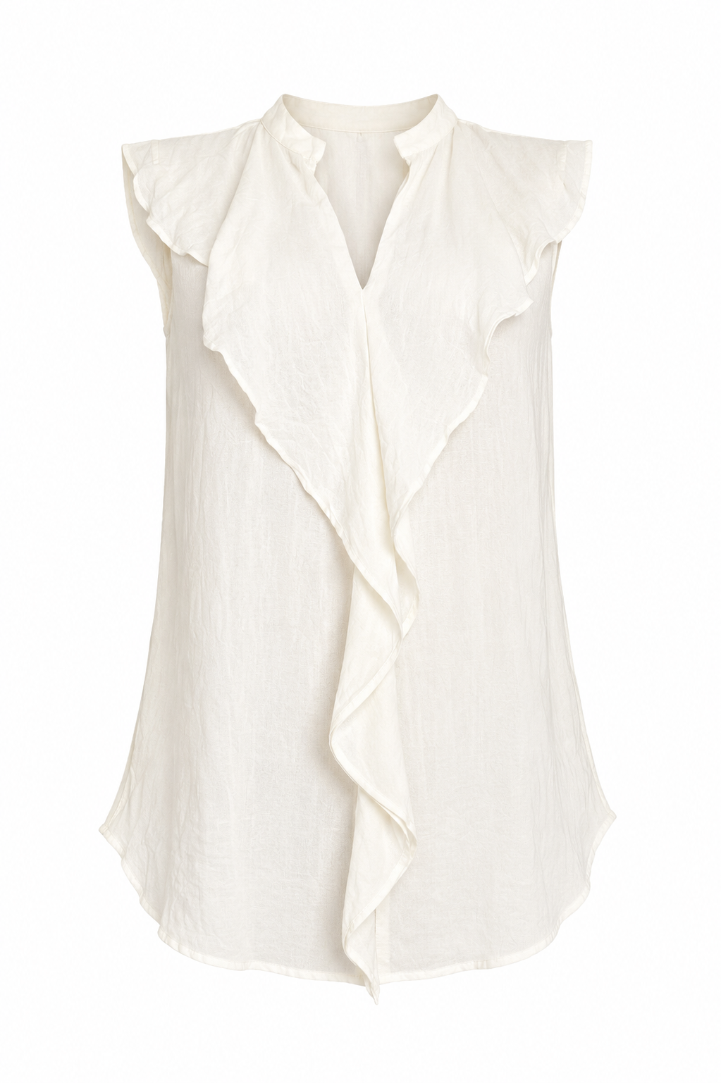 Tenue légère à volants off-white