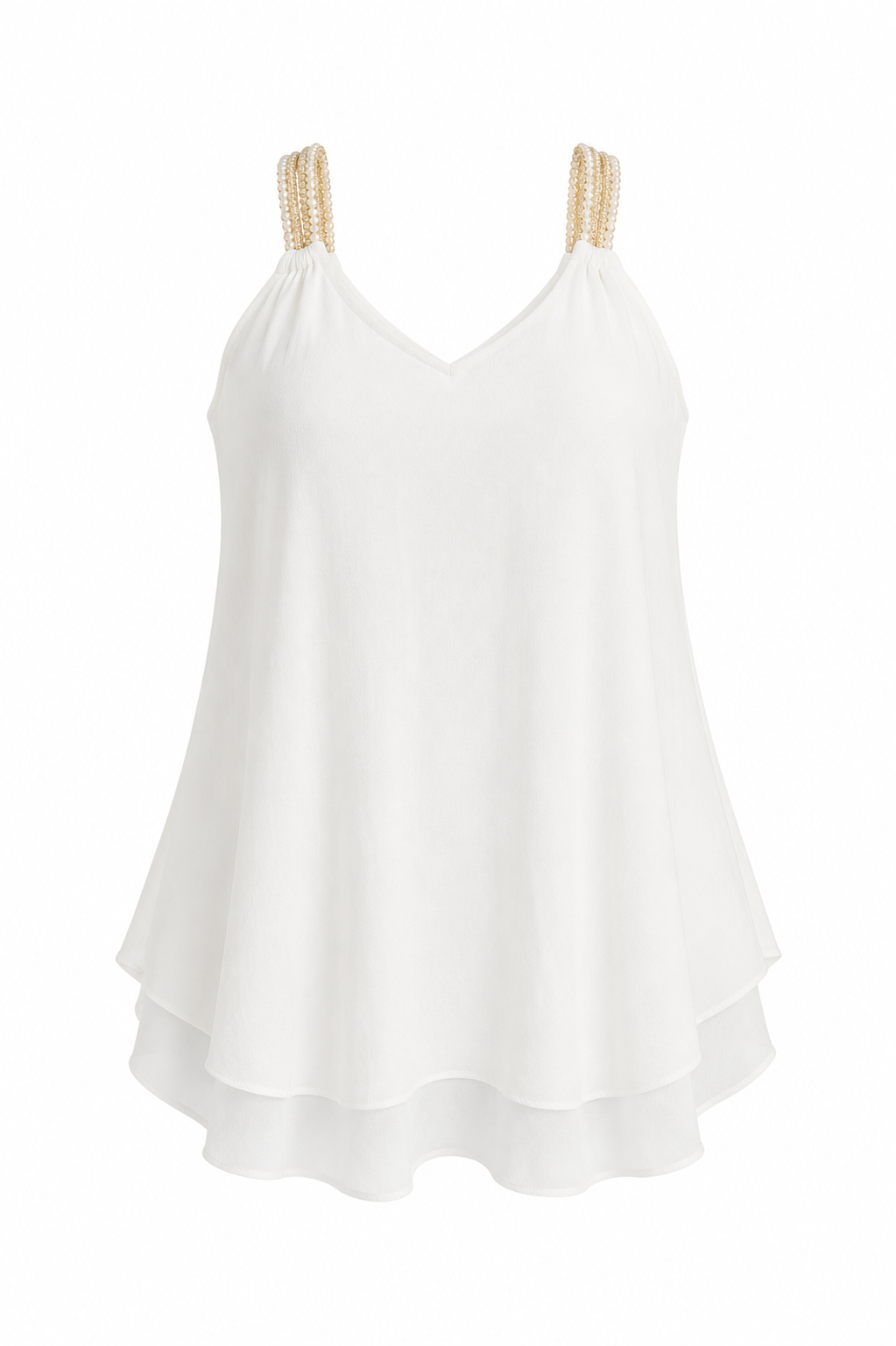 Top en chiffon blanc
