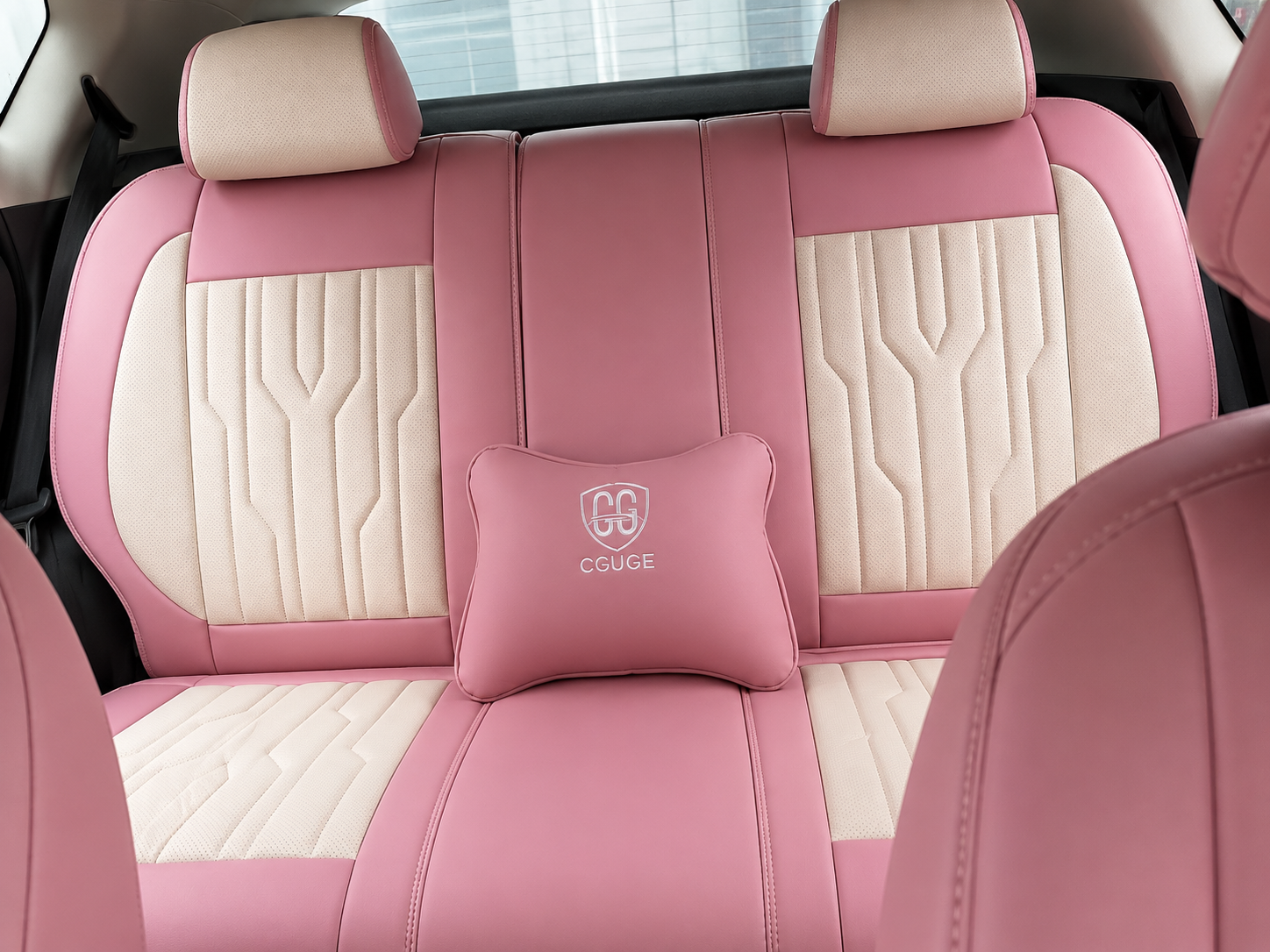 Siège auto bicolore en rose