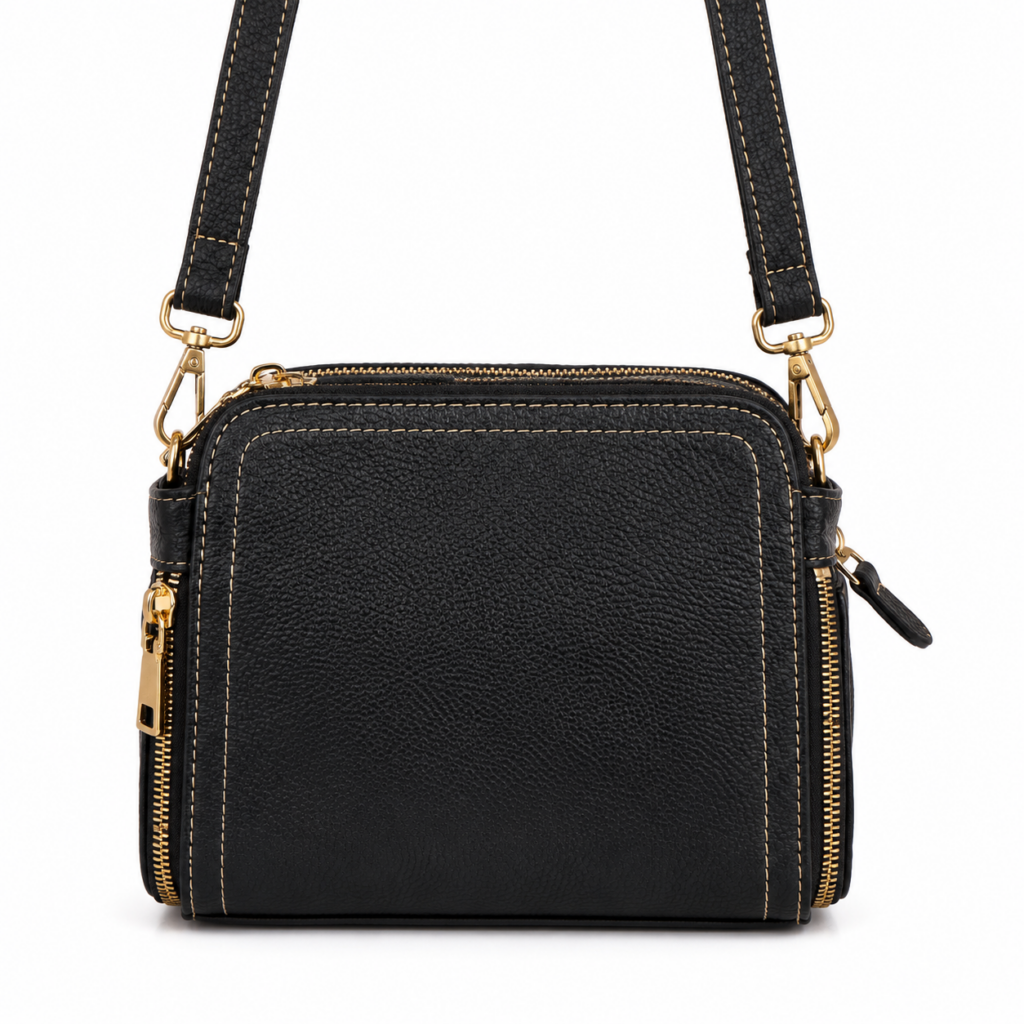 Sac à main en cuir noir