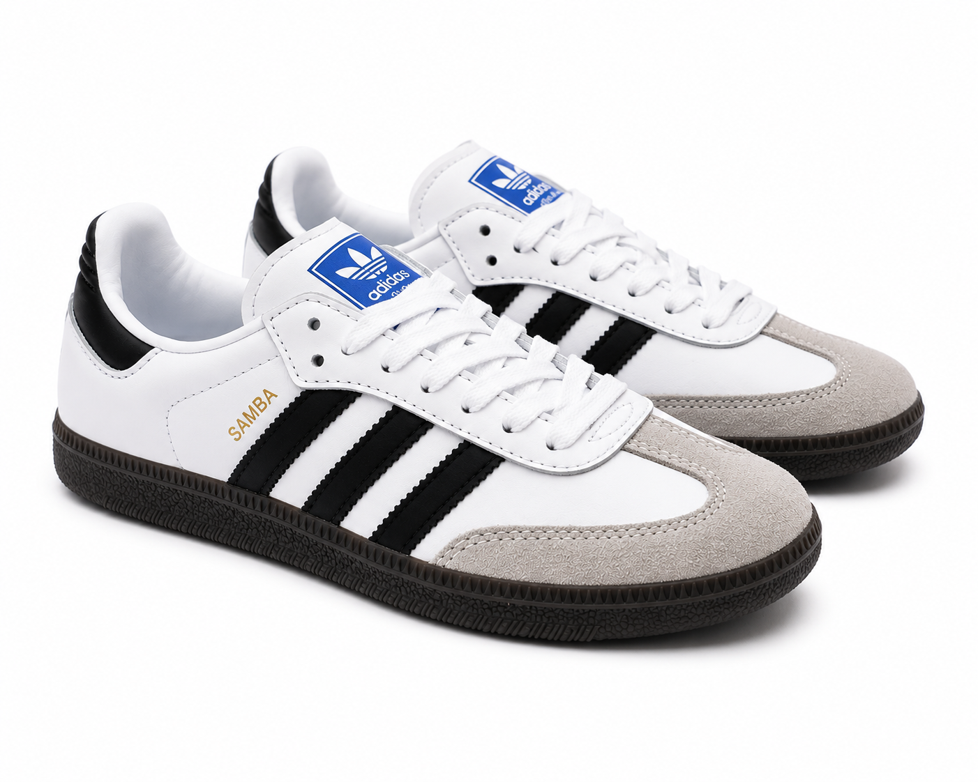 Baskets Adidas Samba classiques sur fond blanc