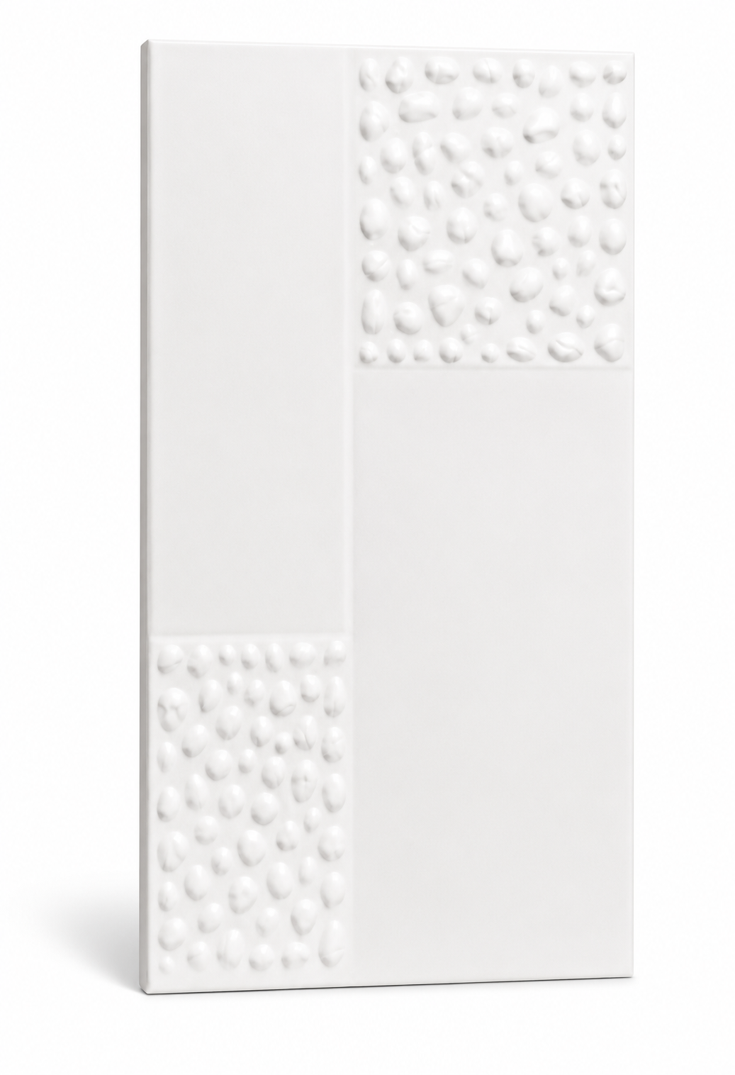 Carreau blanc minimaliste texturé