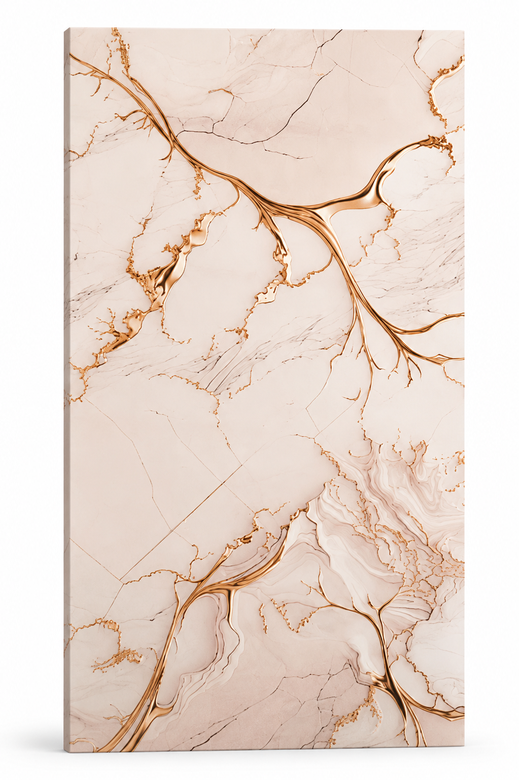 Dalle de marbre beige et or