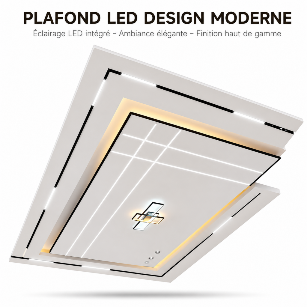 Plafond LED design moderne et élégant