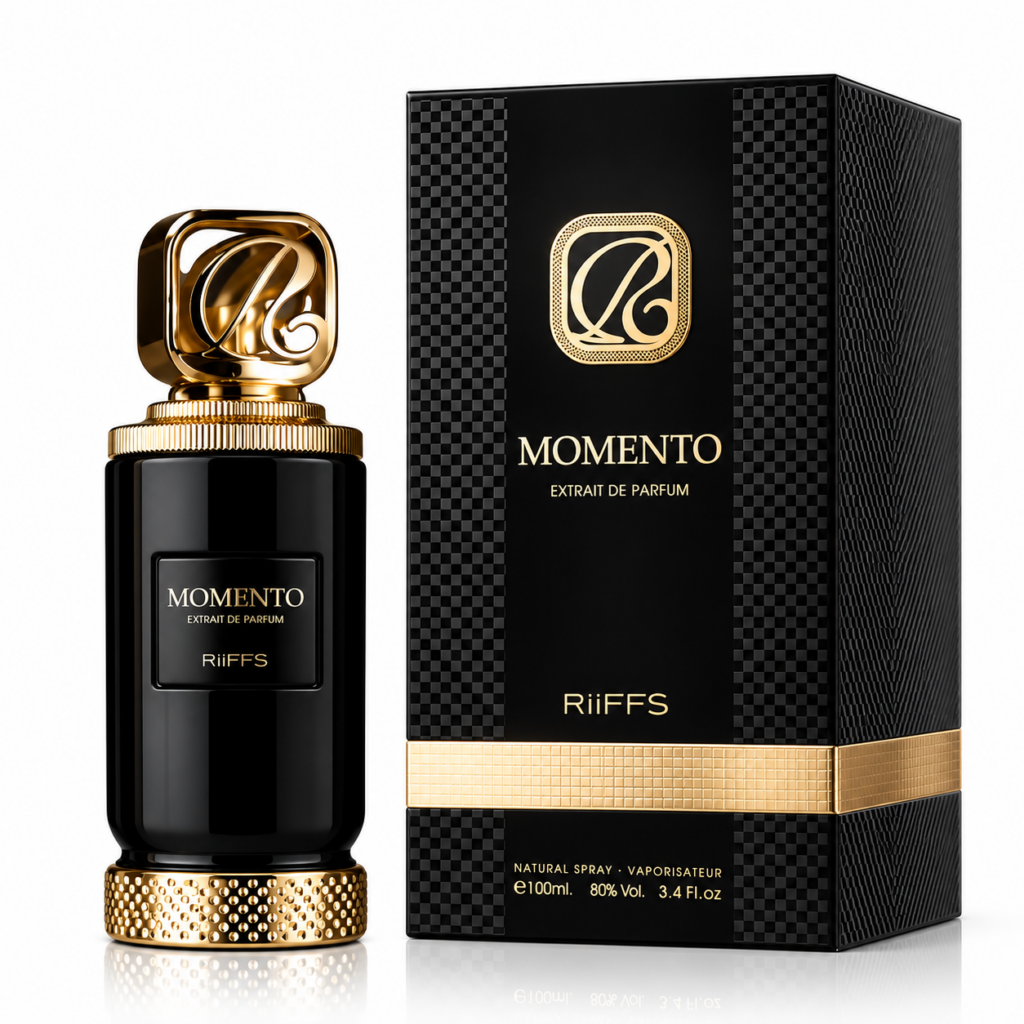 Parfum Momento noir et or