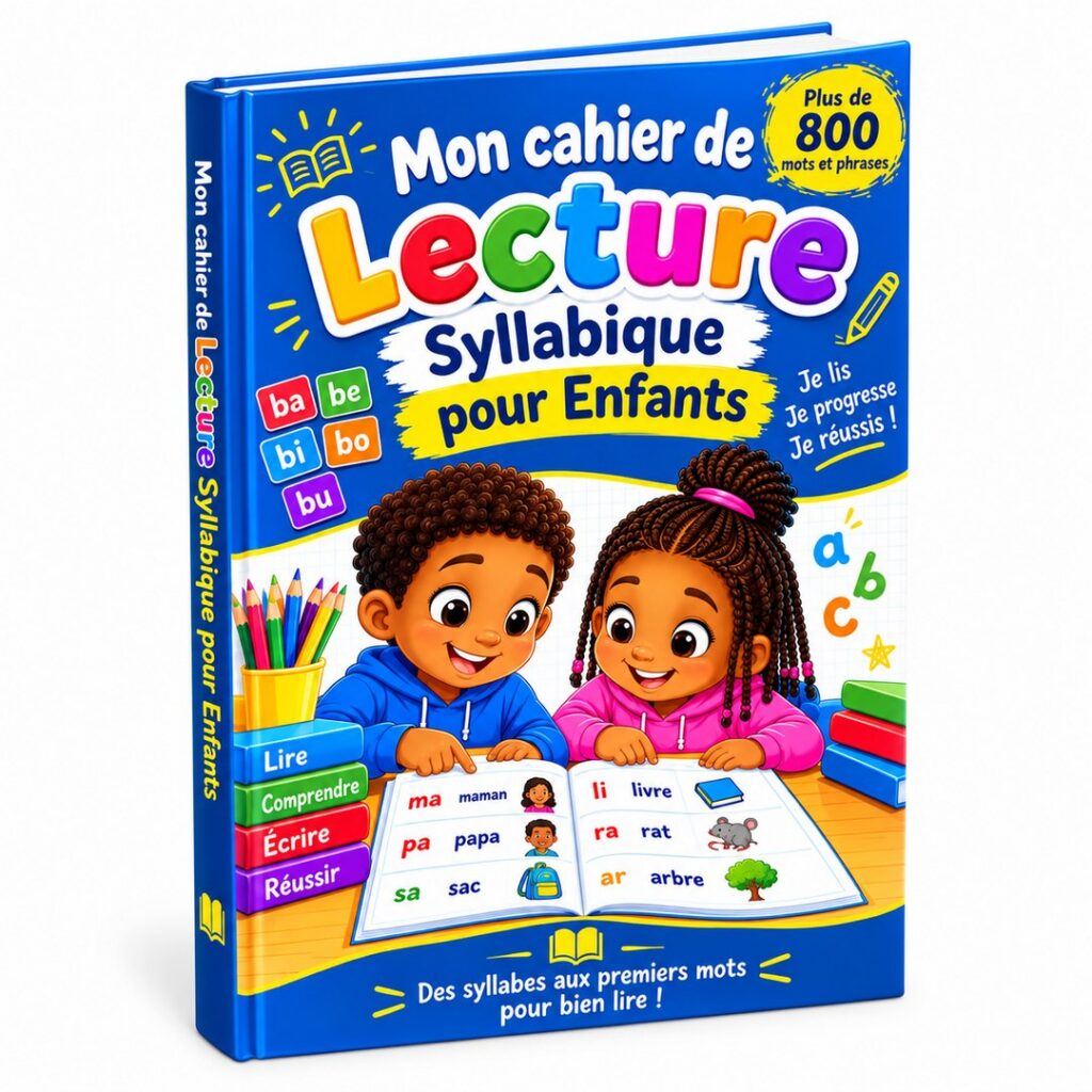 Livre Mon Cahier de Lecture Syllabique pour Enfants